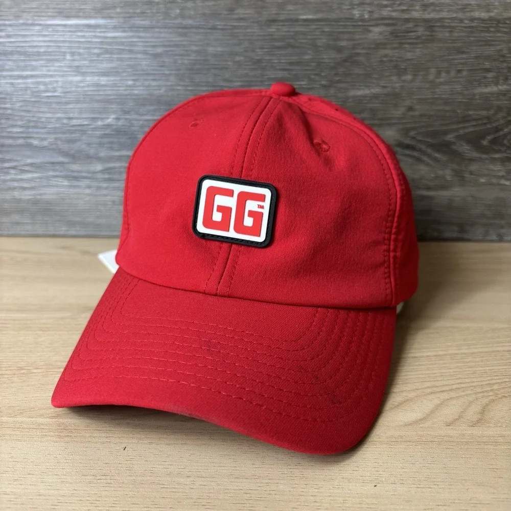 Goodguys Hat Cap Strap Back Red Performance Patch Mesh Vented Trucker Mens
